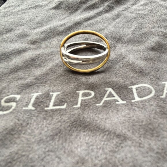 Silpada Jewelry - Like New Silpada .925 Sterling Silver and Brass Crisscross Ring Size 10 R3311